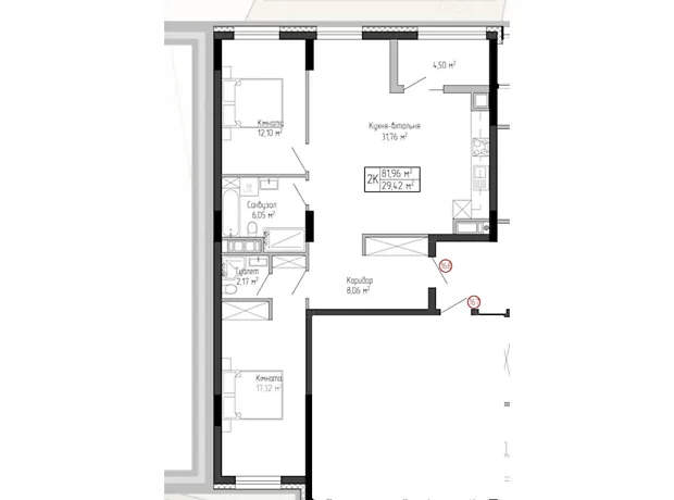 Квартира на вул. Спортивна, 8 в Тернополі, ID 219577, фото №8