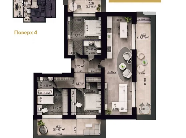 Квартира на вул. Коновальця, 49 в Києві, ID 222984, фото №10