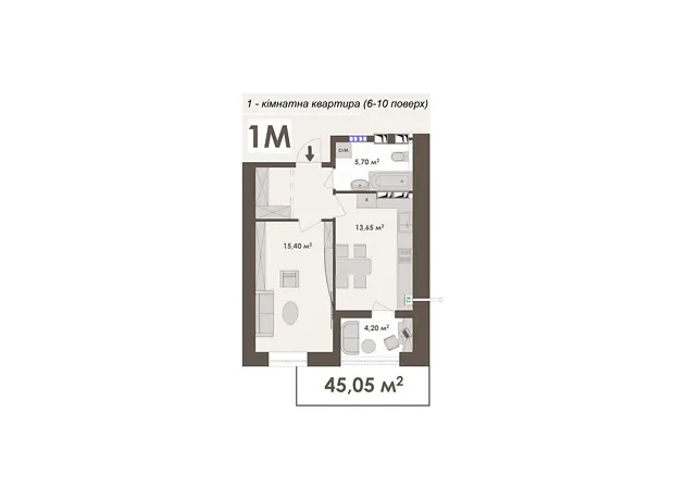 Квартира на вул. Стрілецька, 23 в Вінниці, ID 252300, фото №1
