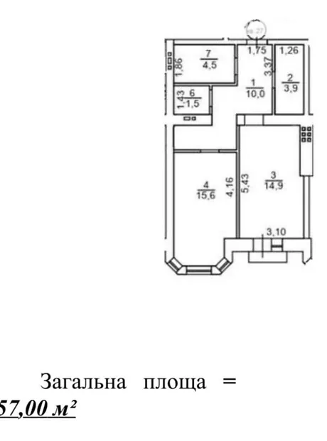 Квартира на вул. Бориса Літвака, 9 в Одесі, ID 197022, фото №2