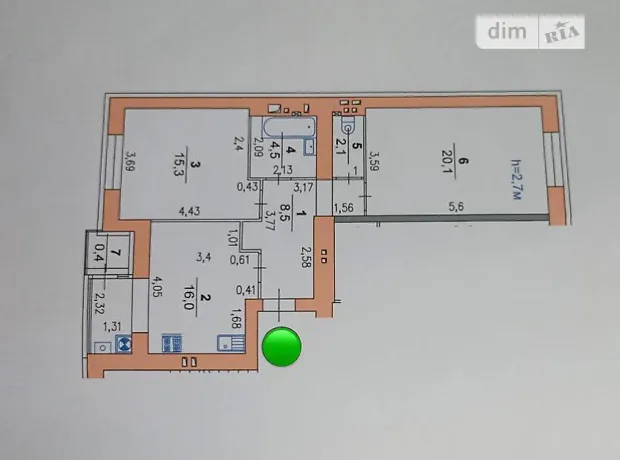 Квартира на вул. Панаса Мирного, 20 в Хмельницькому, ID 287003, фото №26