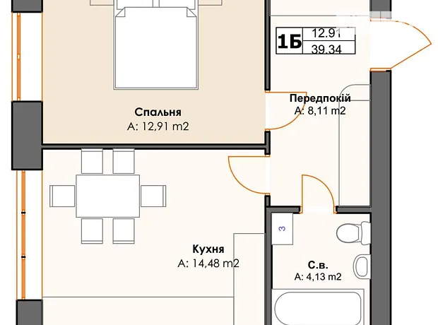 Квартира на вул. Северинівська, 131А в Києві, ID 234399, фото №11