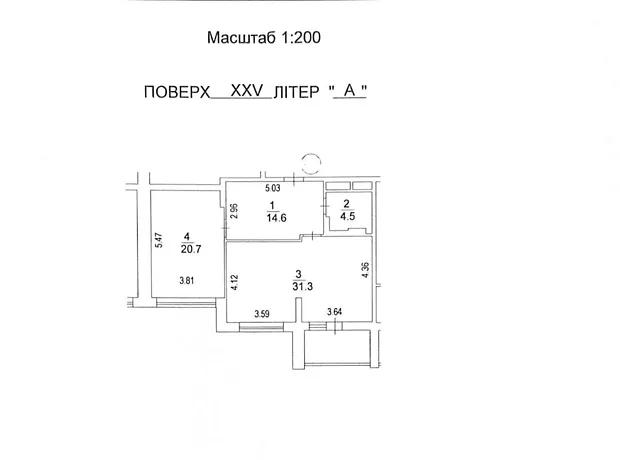Квартира на вул. Князя Романа Мстиславича, 28 в Києві, ID 178417, фото №25