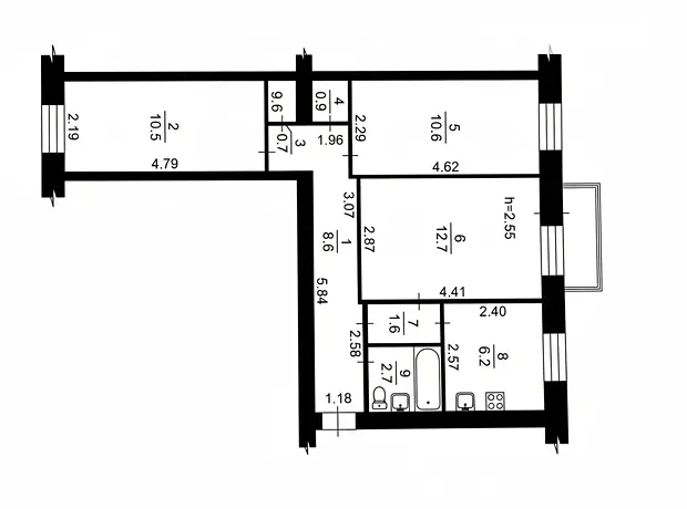 Квартира на вул. Михайла Бойчука, 23 в Києві, ID 175705, фото №2