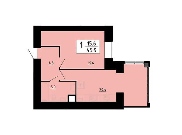 Квартира на вул. Академіка Сергія Корольова, 7Б, ID 360906, фото №1