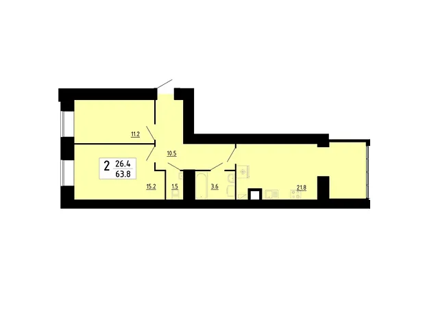 Квартира на вул. Академіка Сергія Корольова, 7Б в Тернополі, ID 360902, фото №5