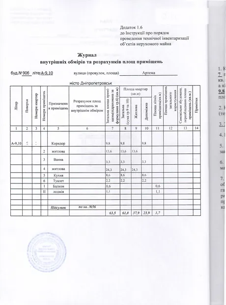 Квартира на вул. Січових стрільців, 90Б в Дніпрі, ID 193900, фото №31