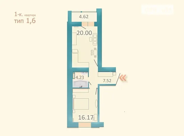 Квартира на вул. Гарматна, 38Б в Києві, ID 194424, фото №16