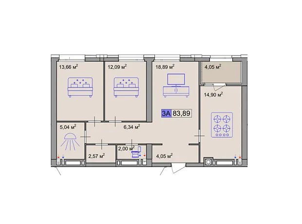Квартира на вул. Маламужа Олександра, 31 в Черкаси, ID 226730, фото №2