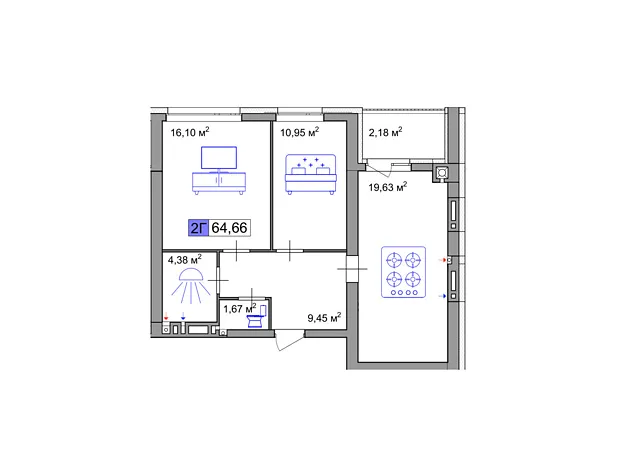 Квартира на вул. Маламужа Олександра, 31 в Черкасах, ID 233732, фото №1
