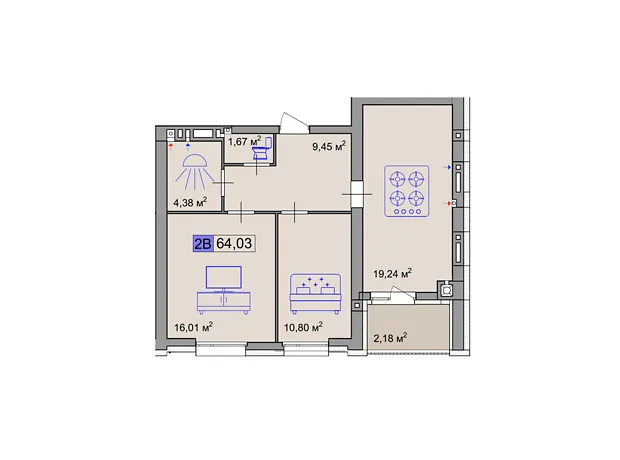 Квартира на вул. Маламужа Олександра, 31 в Черкаси, ID 232282, фото №1