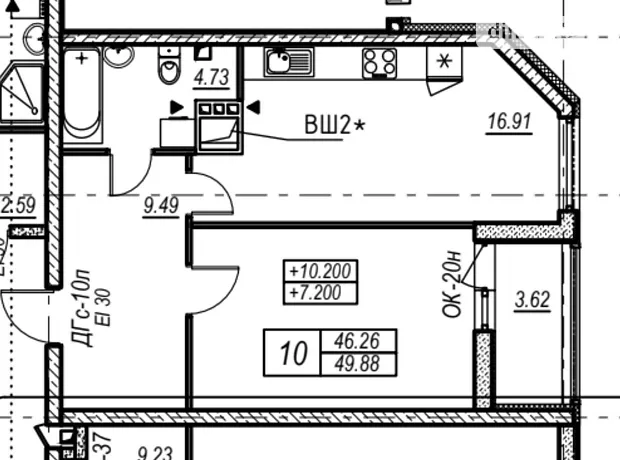 Квартира на пров. Середньофонтанський, 1А в Одесі, ID 262073, фото №15
