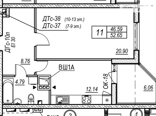 Квартира на пров. Середньофонтанський, 1А в Одесі, ID 260934, фото №13