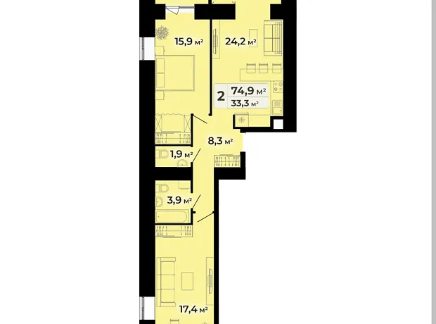 Квартира на вул. Довженка Олександра в Тернополі, ID 231161, фото №1