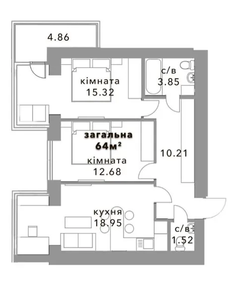 Квартира на вул. Соборна, 1 в Києві, ID 307828, фото №2