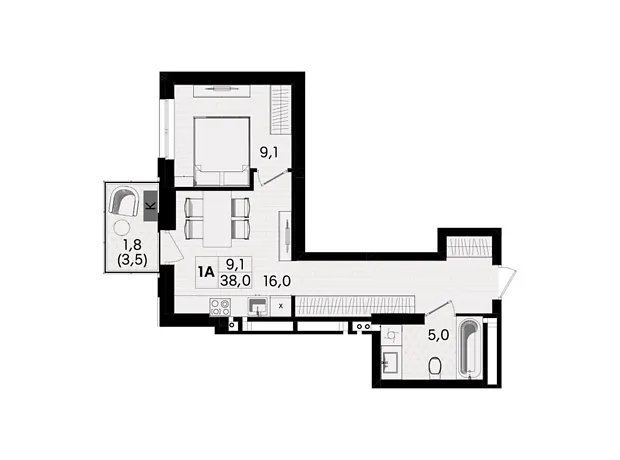 Квартира на вул. Келецька, 1 в Вінниця, ID 331113, фото №1