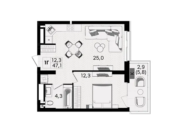 Квартира на вул. Келецька, 1 в Вінниця, ID 331112, фото №1