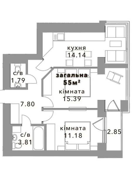 Квартира на вул. Соборна, 1 в Києві, ID 307823, фото №2