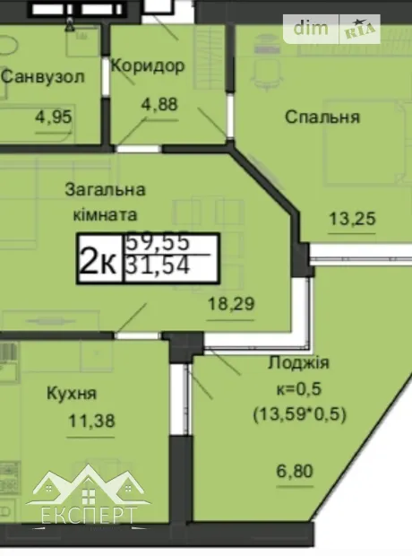Квартира на вул. Симона Петлюри, 10 в Тернополі, ID 304738, фото №2