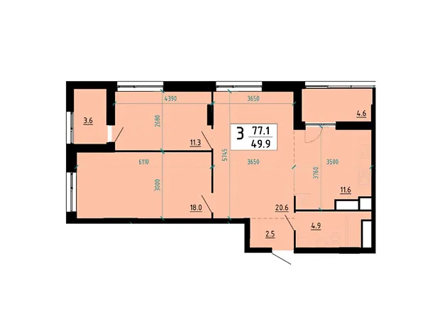 Квартира на вул. Глиняна, 10 в Тернополі, ID 287893, фото №6