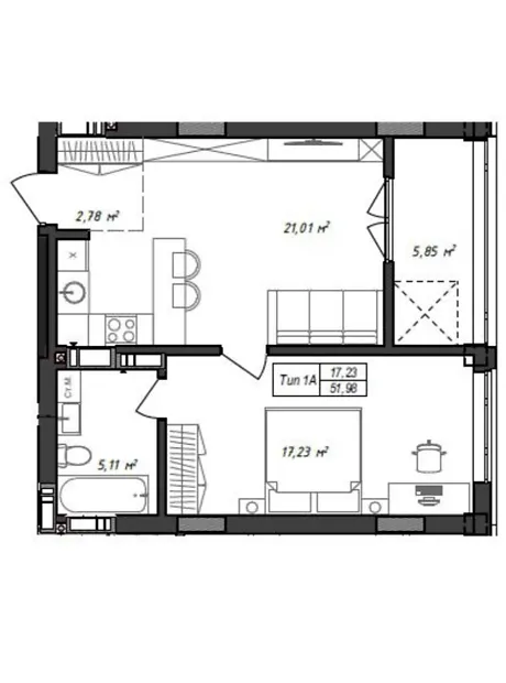 Квартира на вул. Баб'яка, 60 в Ужгороді, ID 232985, фото №3