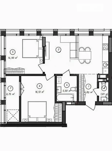 Квартира на вул. Баб'яка, 60 в Ужгороді, ID 245119, фото №7