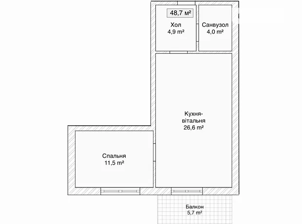 Квартира на пров. Болгарський (Константиновича) 1-й, 13 в Вінниці, ID 226576, фото №7