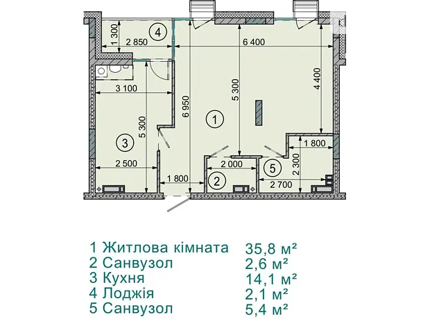 Квартира на вул. Соборна, 77А в Києві, ID 222999, фото №1