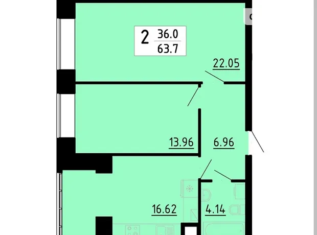 Квартира на вул. Академіка Сергія Корольова, 7Б в Тернополі, ID 220329, фото №1
