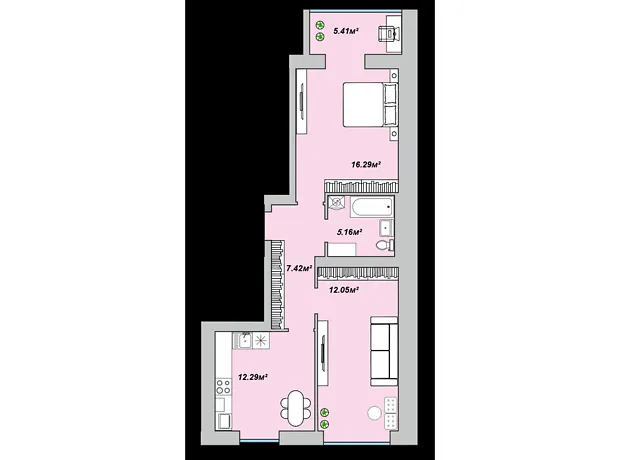 Квартира на вул. Ярослава Мудрого, 26 в Луцьку, ID 229522, фото №2