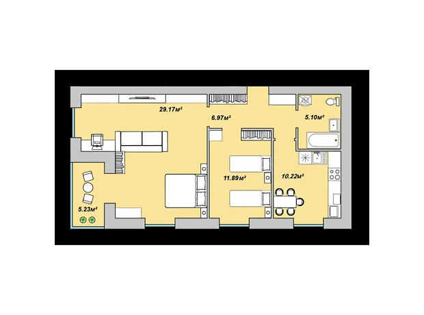 Квартира на вул. Ярослава Мудрого, 26 в Луцьк, ID 219535, фото №2