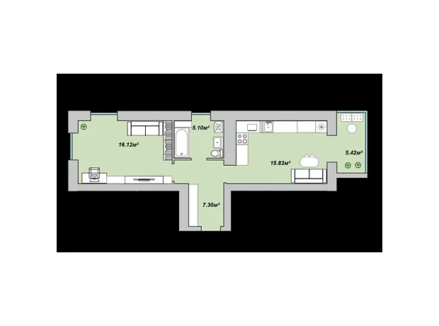 Квартира на вул. Ярослава Мудрого, 26 в Луцьк, ID 230583, фото №2