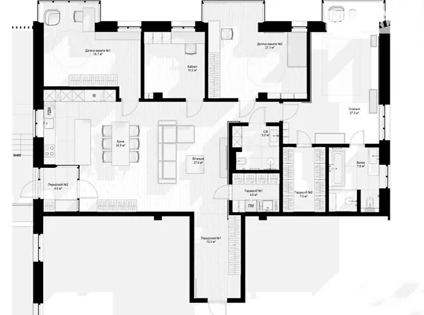 Квартира на вул. Ольгерда Бочковського, 8Б в Дніпрі, ID 173836, фото №19