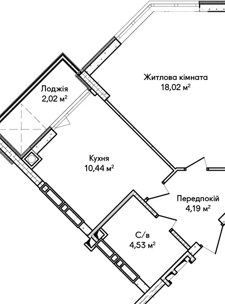 Квартира на вул. Ольги Кобилянської, 1В/36 в Київ, ID 351552, фото №2