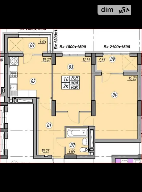 Квартира на вул. Полковника Данила Нечая, 25 в Тернопіль, ID 219609, фото №1