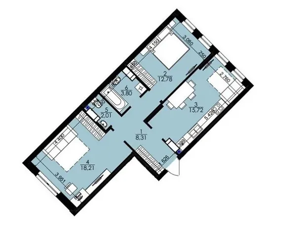 Квартира на вул. Велика Кільцева, 11 в Києві, ID 230500, фото №9