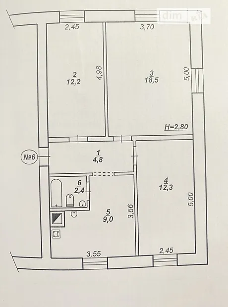 Квартира на вул. Мирівська, 9 в Кривому Розі, ID 273455, фото №1