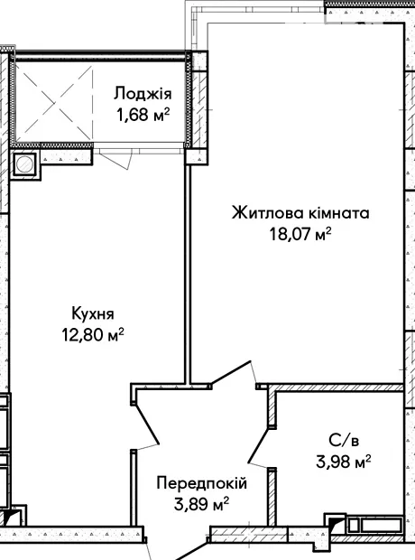 Квартира на вул. Ольги Кобилянської в Київ, ID 223972, фото №3