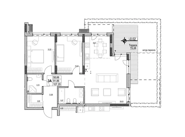 Квартира на вул. Яновського 65/52 в Кропивницький, ID 292118, фото №1