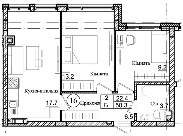 Квартира на вул. Володимирська в Києві, ID 306793, фото №10
