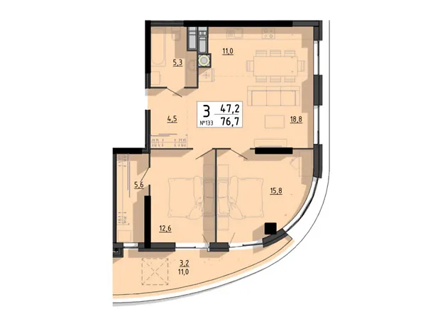 Квартира на вул. Білецька, 56 в Тернополі, ID 231491, фото №2