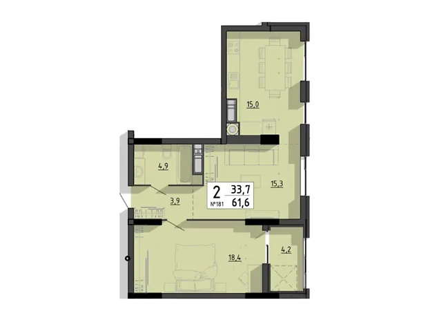 Квартира на вул. Білецька, 56 в Тернополі, ID 244525, фото №1