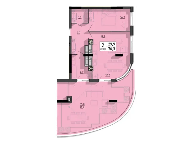 Квартира на вул. Білецька, 56 в Тернопіль, ID 219398, фото №2
