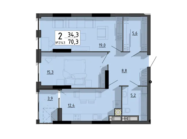 Квартира на вул. Білецька, 56 в Тернополі, ID 319286, фото №5