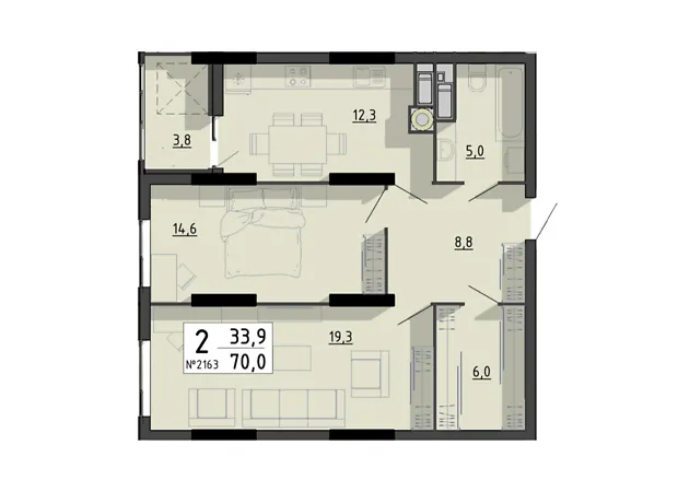 Квартира на вул. Білецька, 56 в Тернополі, ID 229265, фото №2