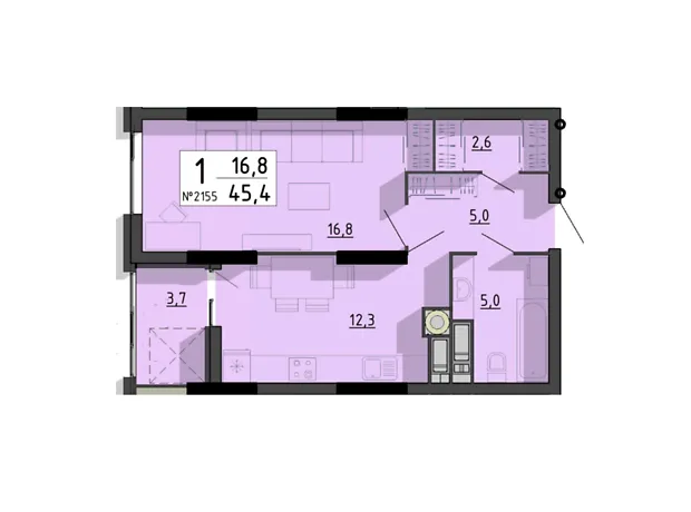 Квартира на вул. Білецька, 56 в Тернополі, ID 241537, фото №1