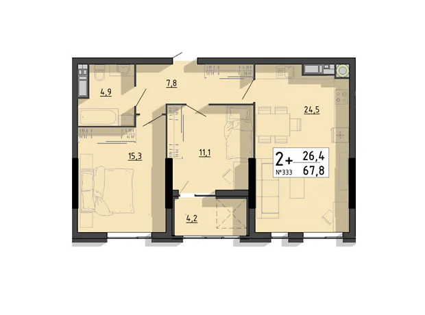 Квартира на вул. Білецька, 56 в Тернополі, ID 221959, фото №2