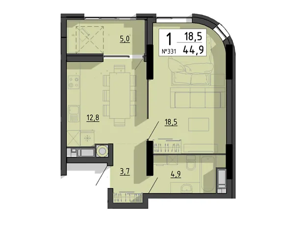 Квартира на вул. Білецька, 56 в Тернополі, ID 226577, фото №2