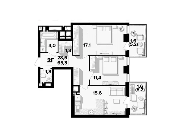 Квартира на пров. Цегельний, 12 в Вінниця, ID 250643, фото №2
