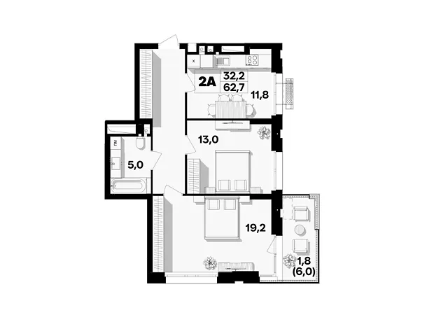 Квартира на пров. Цегельний, 12 в Вінниця, ID 232731, фото №2